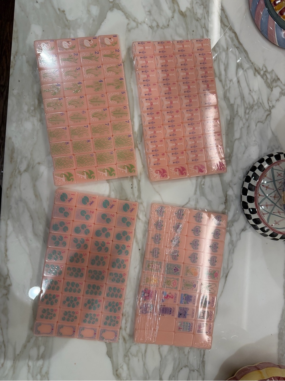Pink Paris American Mahj Jong tile set